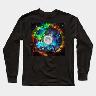 Moon in fantasy space Long Sleeve T-Shirt